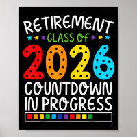 Funny Retirement Countdown 2026 Colorful Future Li