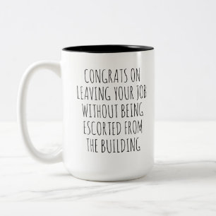 Funny Retirement Coworker Gift Two-Tone Coffee Mug