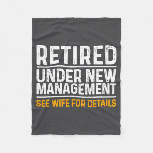 Funny Retirement Design Men Dad Retiring Party  Fleece Blanket