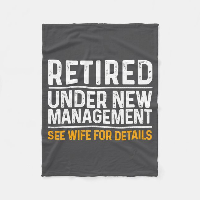 Funny Retirement Design Men Dad Retiring Party  Fleece Blanket (Front)