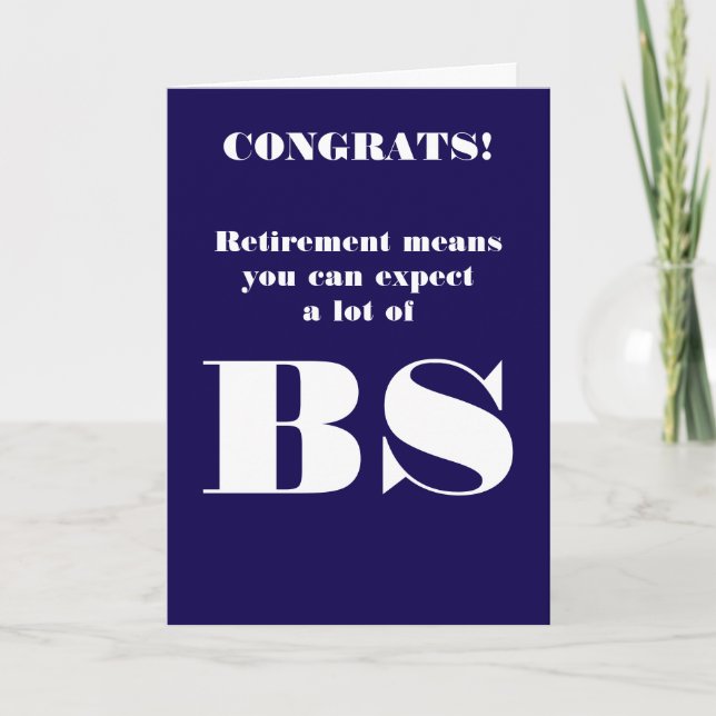Funny retirement from work card (Front)
