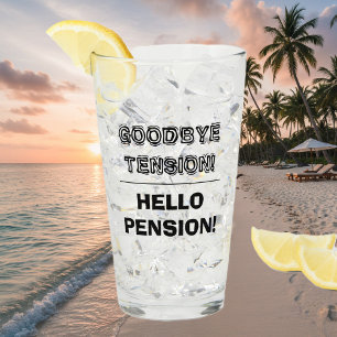 Funny retirement gift glass for retiring person