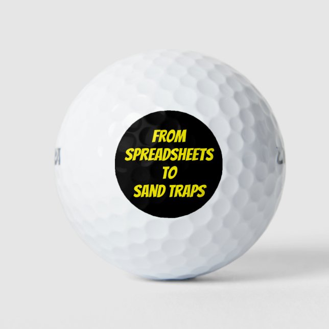 Funny Retirement Golf Balls (Front)