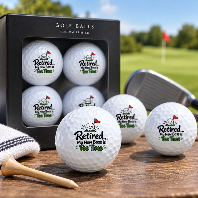 Funny Retirement Golf Balls Tee Time (Creator Uploaded)