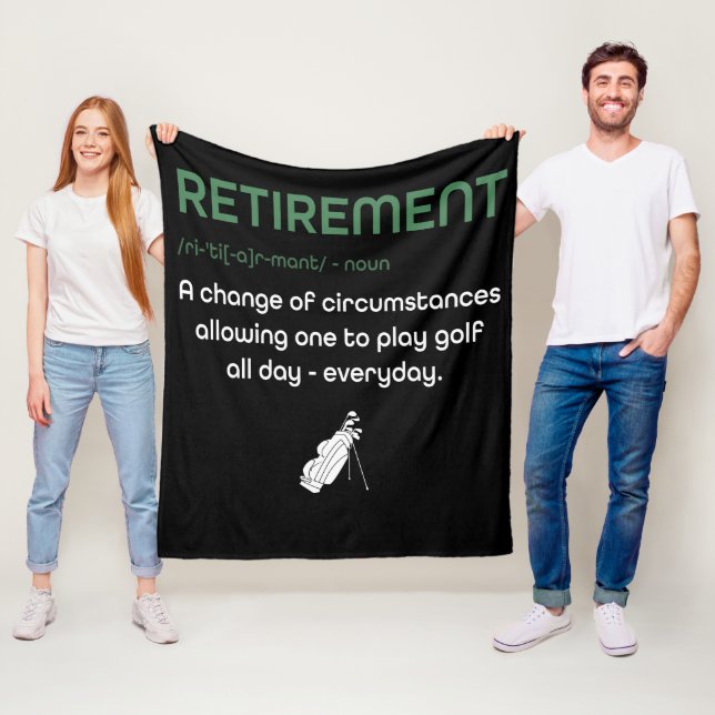 Funny Retirement Golf - Retired Golfers Gift Fleece Blanket (In Situ)