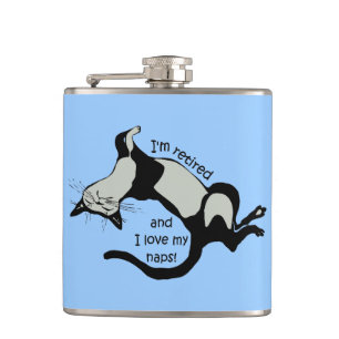 funny retirement hip flask