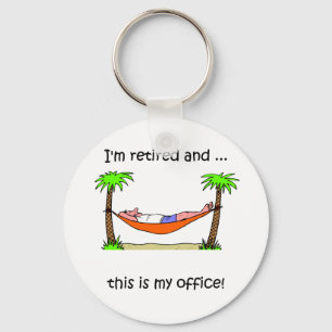 Funny retirement humour keychain