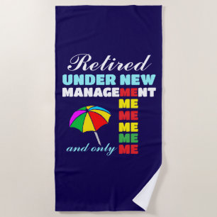 funny retirement in the sun beach towel
