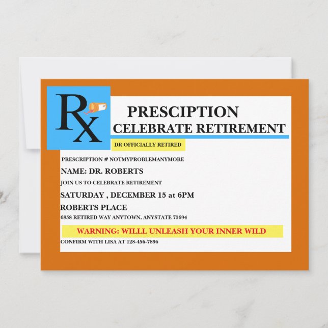 Funny Retirement Invitation | Any Celebration  (Front)