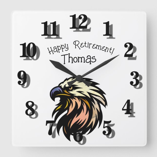 Funny Retirement Joke No More Work Celebration Square Wall Clock (Front)
