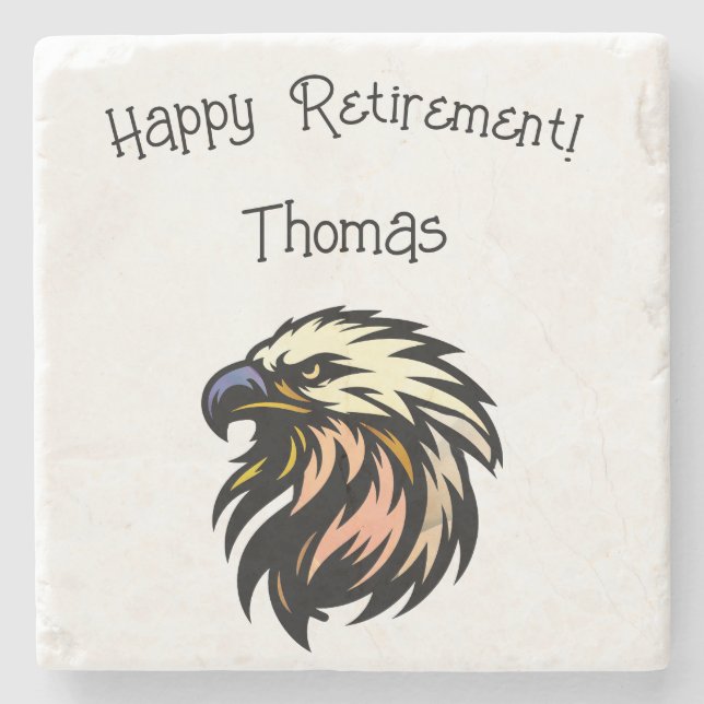 Funny Retirement Joke No More Work Celebration Stone Coaster (Front)