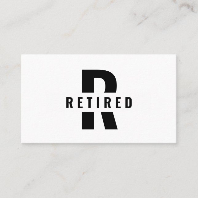 Funny Retirement Monogram Retired Ask Someone Else Business Card (Front)