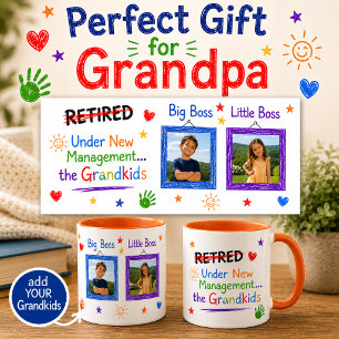 Funny Retirement Mug with Grandkids (Customizable)