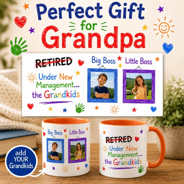 Funny Retirement Mug with Grandkids (Customizable) (Creator Uploaded)