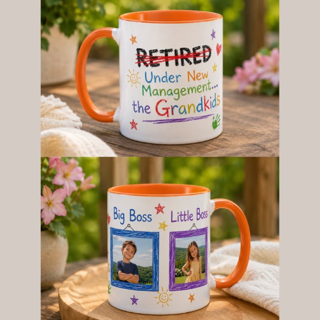 Funny Retirement Mug with Grandkids (Customizable) (Creator Uploaded)