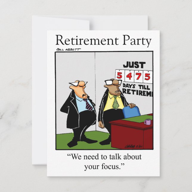 Funny Retirement Party Invitations (Front)