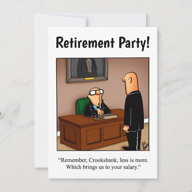 Funny Retirement Party Invitations (Front)