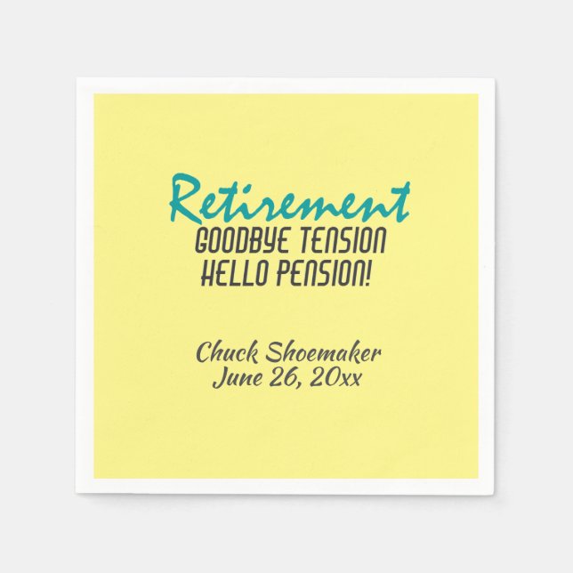 Funny Retirement Quote Personalized  Napkin (Front)
