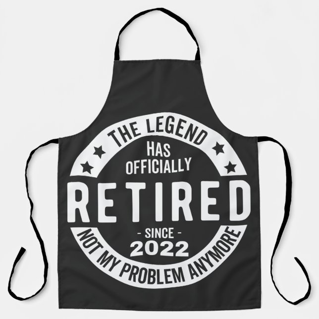 funny retirement, retired, retired firefighter, re apron (Front)