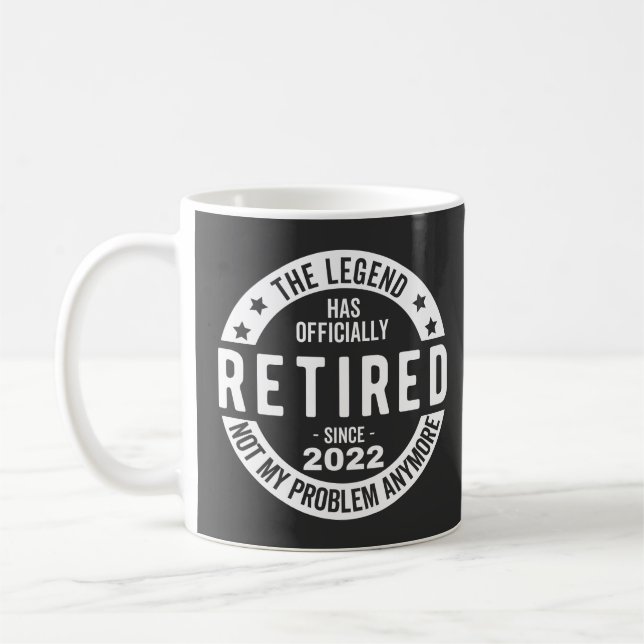 funny retirement, retired, retired firefighter, re coffee mug (Left)