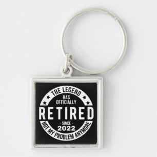 funny retirement, retired, retired firefighter, re keychain