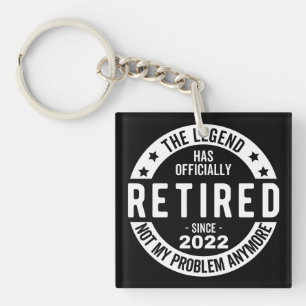 funny retirement, retired, retired firefighter, re keychain