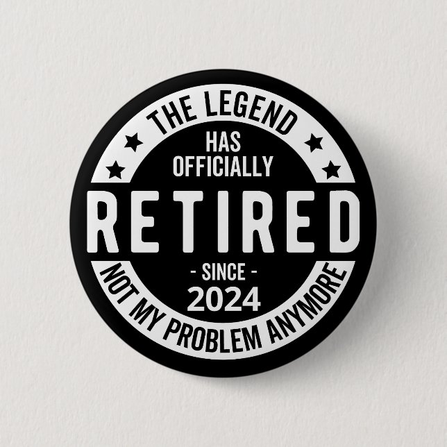 funny retirement, retirement plan 2 inch round button (Front)