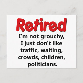 Funny Retirement Saying Postcard