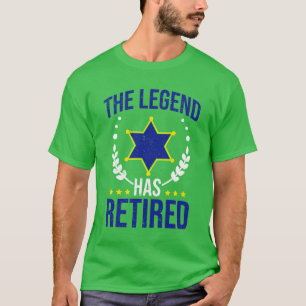 Funny Retirement The Legend Has Retired Police Off T-Shirt