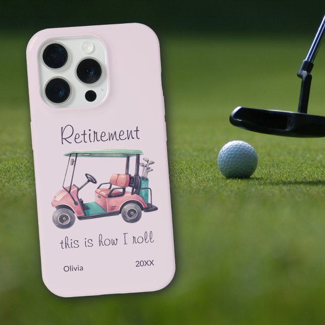 Funny Retirement This Is How I Roll Golf Cart Gift iPhone Case (Creator Uploaded)