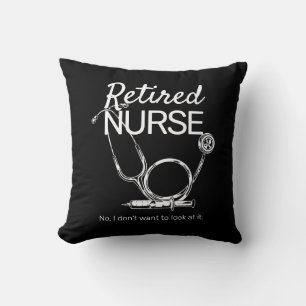 Funny Retiring Nurse Retirement Nursing Throw Pillow