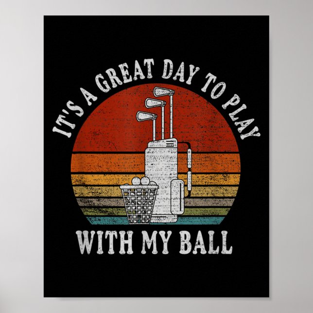 Funny Retre Golf Tee For Men Golf,funny Srt Father Poster (Front)