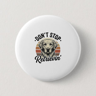 Funny Retriever Dog Vintage Engraving Graphic Tee_ 2 Inch Round Button