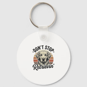 Funny Retriever Dog Vintage Engraving Graphic Tee_ Keychain
