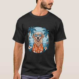 Funny Retriever Summer Hawaiian Vibes Tropical Bea T-Shirt