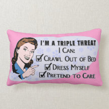 Funny Retro 50's Sarcastic Woman: Triple Threat