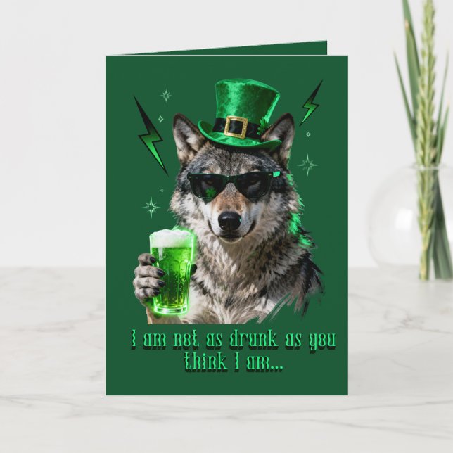 Funny Retro 90s St. Patricks Card – For Him (Front)