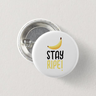 Funny Retro Banana Party Favours Puns Editable 1 Inch Round Button