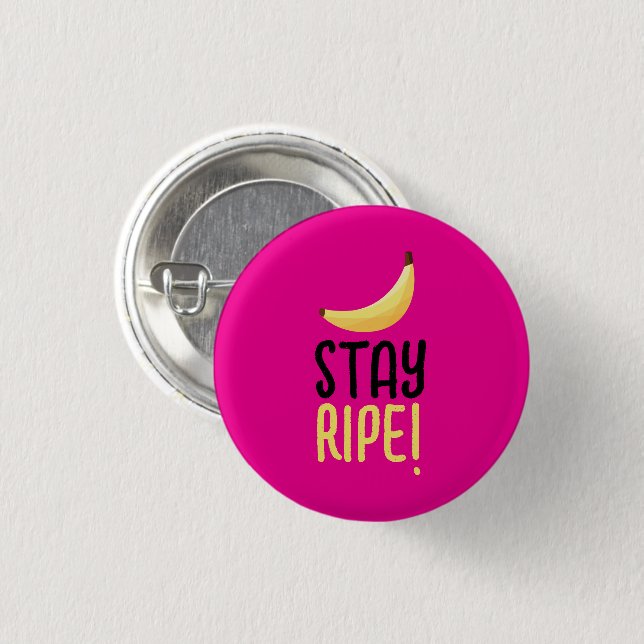 Funny Retro Banana Party Favours Puns Editable 1 Inch Round Button (Front & Back)