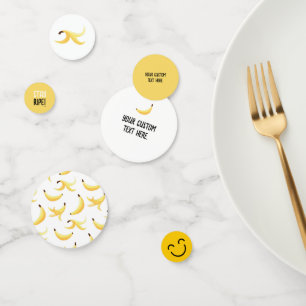 Funny Retro Banana Party Favours Puns Editable Confetti