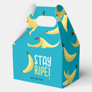 Funny Retro Banana Party Favours Puns Editable Favor Box