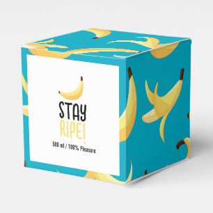 Funny Retro Banana Party Favours Puns Editable Favor Box