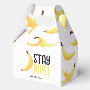 Funny Retro Banana Party Favours Puns Editable Favor Box