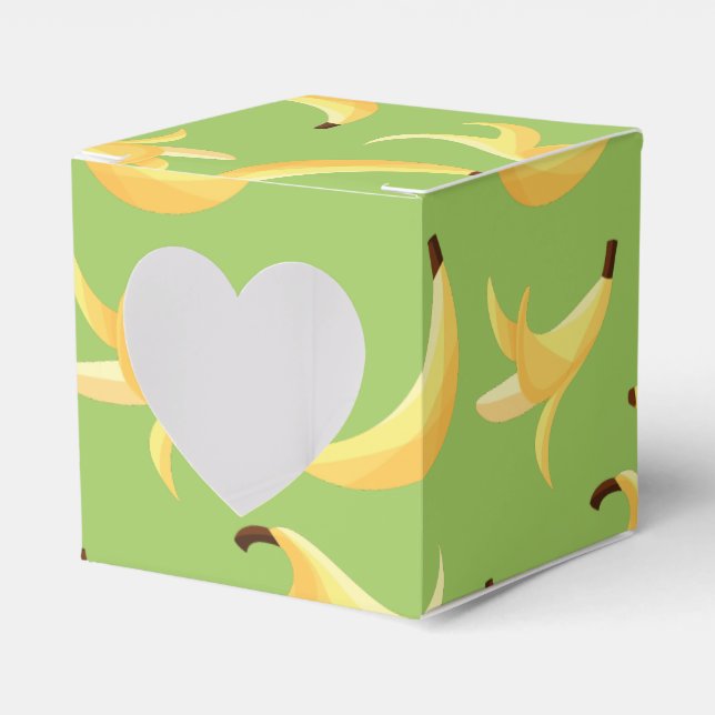 Funny Retro Banana Party Favours Puns Editable Favor Box (Front Side)