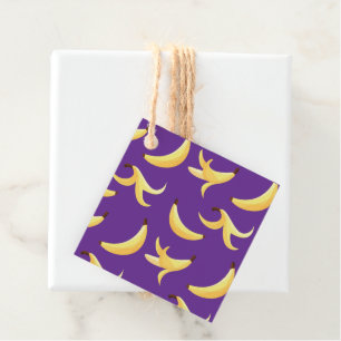 Funny Retro Banana Party Favours Puns Editable Favour Tags