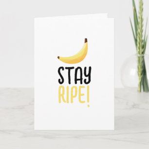 Funny Retro Banana Party Favours Puns Editable Holiday Card
