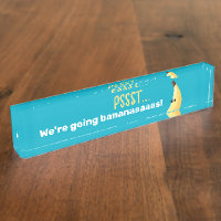 Funny Retro Banana Party Favours Puns Editable