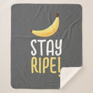 Funny Retro Banana Party Favours Puns Editable Sherpa Blanket