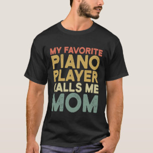 Funny Retro Band Mom  Piano Mom Marching Band Love T-Shirt