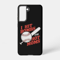 Funny Retro Baseball I Hit Bombs For Hot Moms